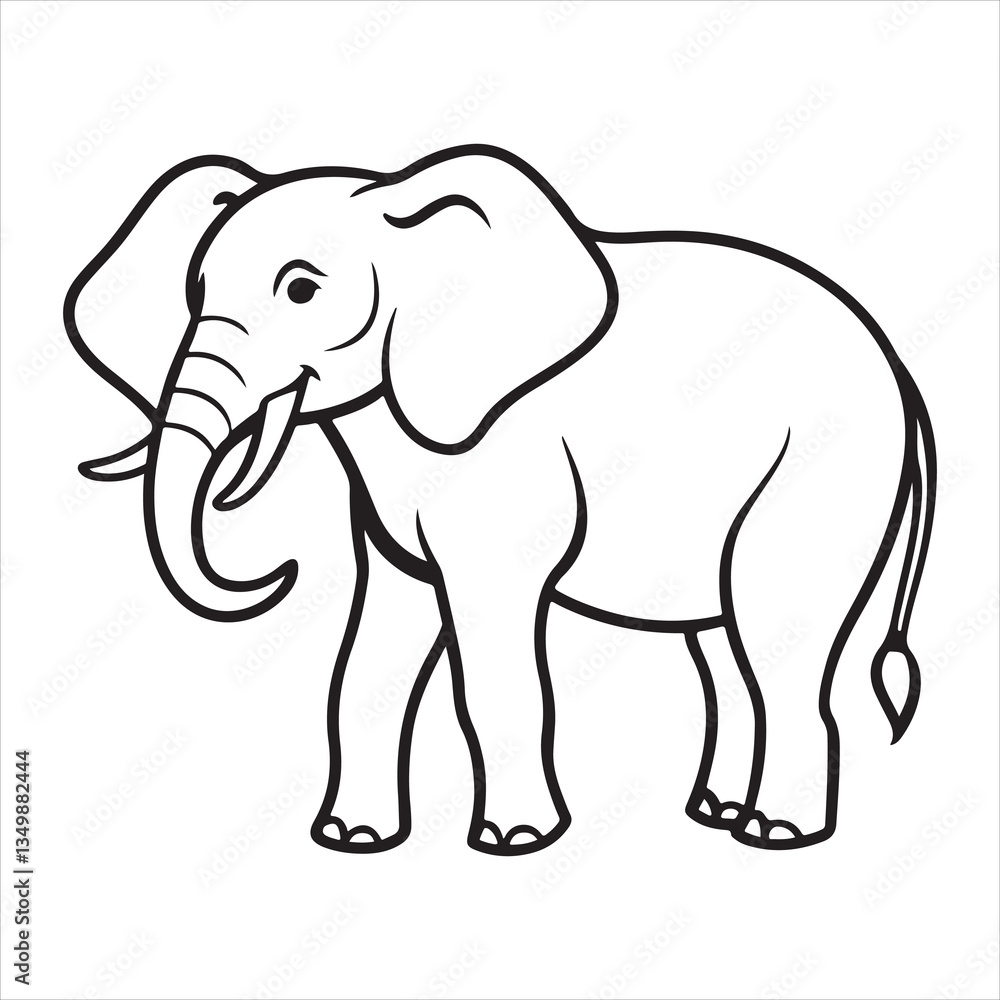 Elephant Minimalist Line Art Elephant Minimalist Line Art