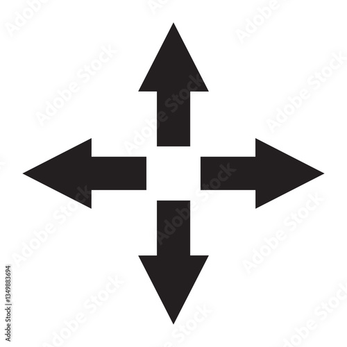 Obraz na płótnie FLECHE DE DIRECTION MULTIDIRECTIONNELLE 2 - ILLUSTRATION VECTORIELLE w salonie