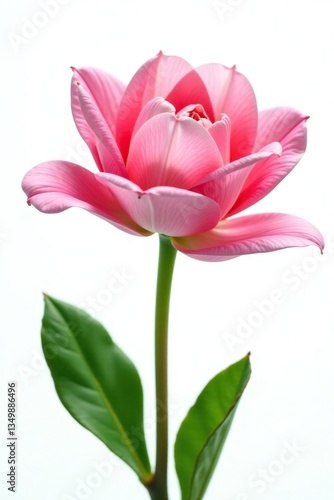 Wallpaper Mural Delicate flower petals unfolding on a pure white background, flowers, nature, greenery Torontodigital.ca