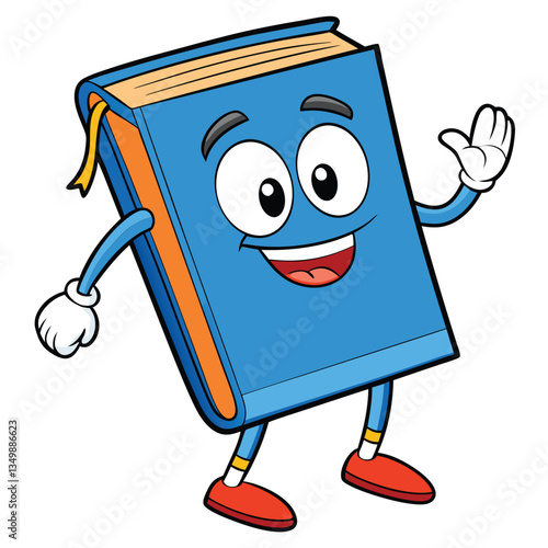 Cute Book Character Illustration Design