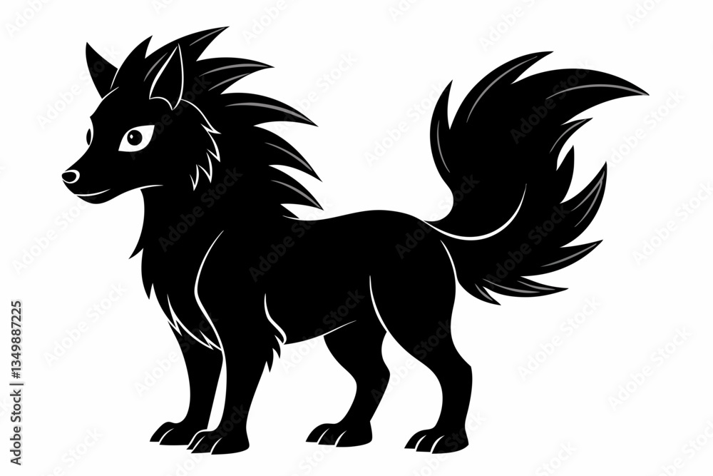 Fototapeta premium coloring page silhouette black vector