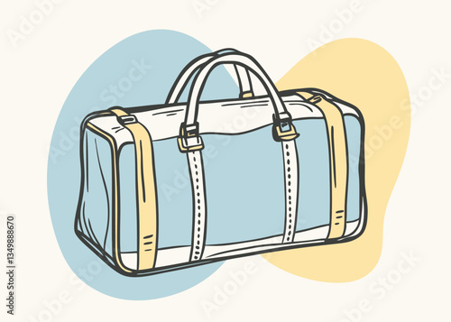 Vintage Travel Bag Illustration. Perfect for Weekend Getaways