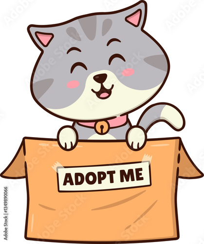 Animal Adopt Me Series Vector Illustration 