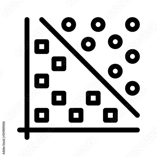 clustering line icon