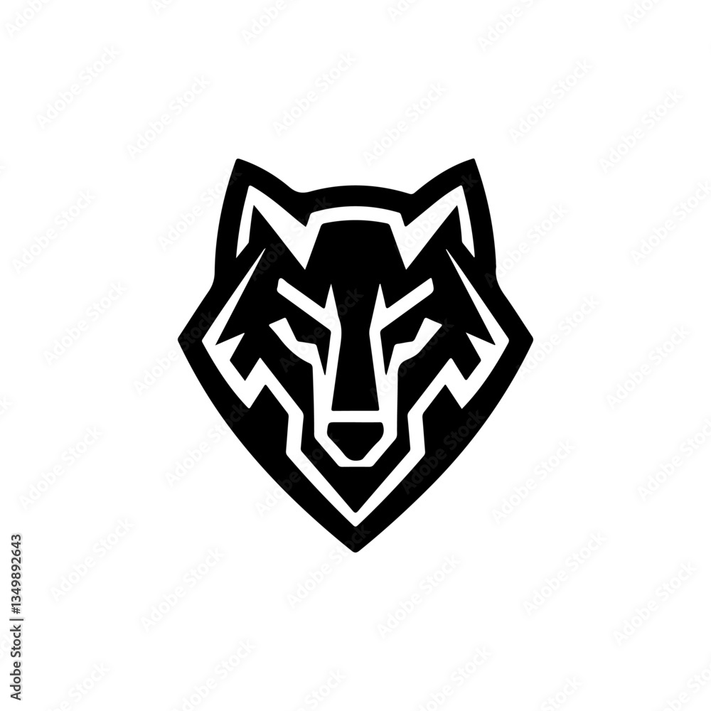 Wolf head. Wolf emblem. Modern style wolf sign. Vector illustration Wolf head. Wolf emblem. Modern style wolf sign. Vector illustration