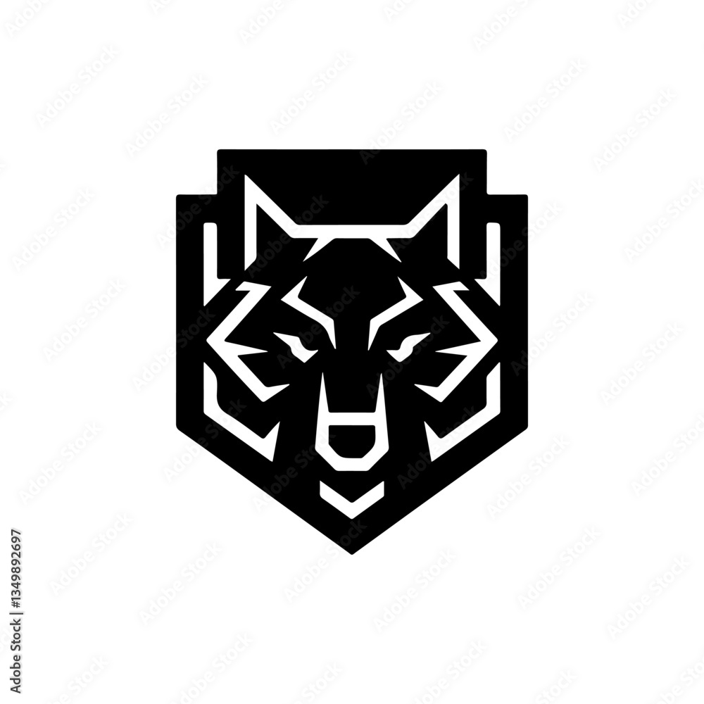 Wolf head. Wolf emblem. Modern style wolf sign. Vector illustration Wolf head. Wolf emblem. Modern style wolf sign. Vector illustration