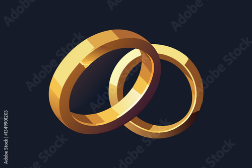 Golden Wedding Rings. Symbol of Love and Commitment