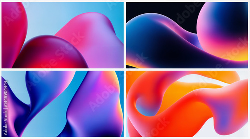 Play of Colors – Abstract Geometric Shapes in Bright Tones