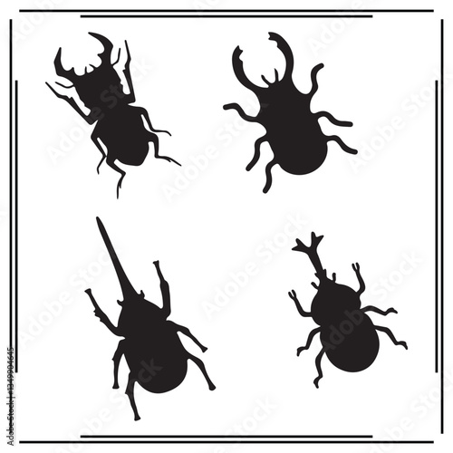 Rhino Beetle silhouette, Rhino Beetle illustration ,Rhino Beetle clipart, Rhino Beetle vector ,Rhino Beetle icon , black Rhino Beetle ,Rhino Beetle illustration on white background, 