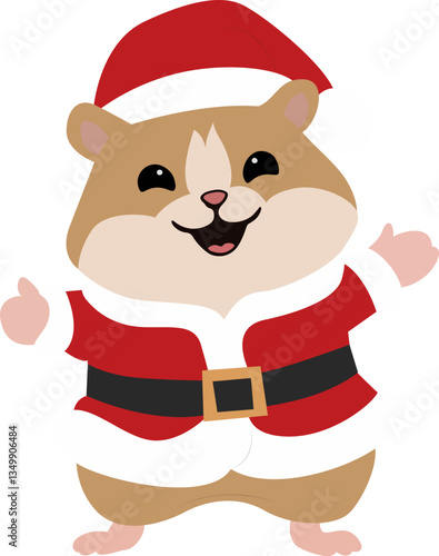 , Merry Christmas Cute Hamster