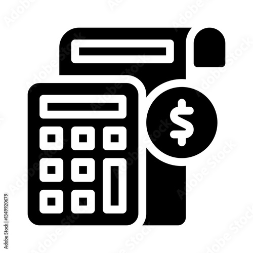budgeting glyph icon