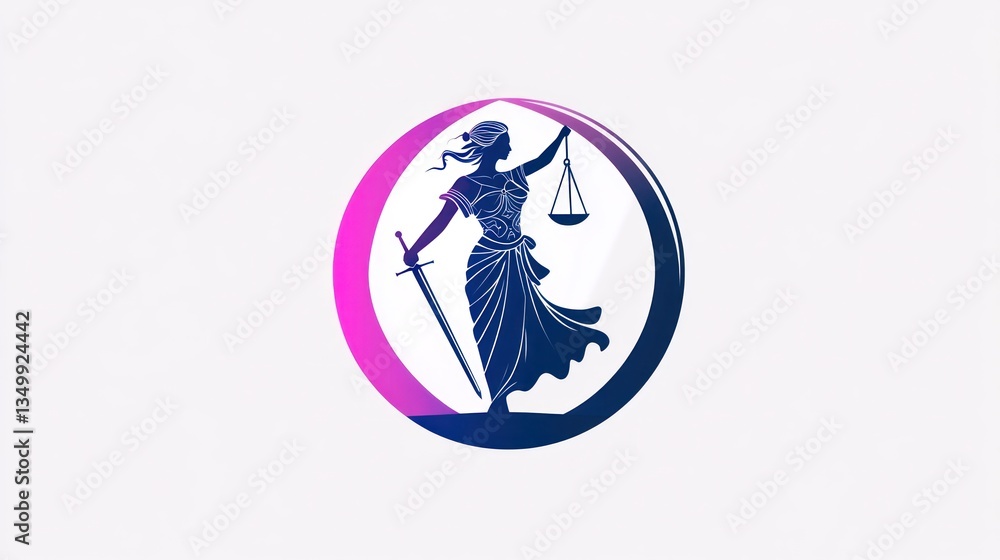 Justice Lady silhouette, abstract design, symbol of law, background use Justice Lady silhouette, abstract design, symbol of law, background use