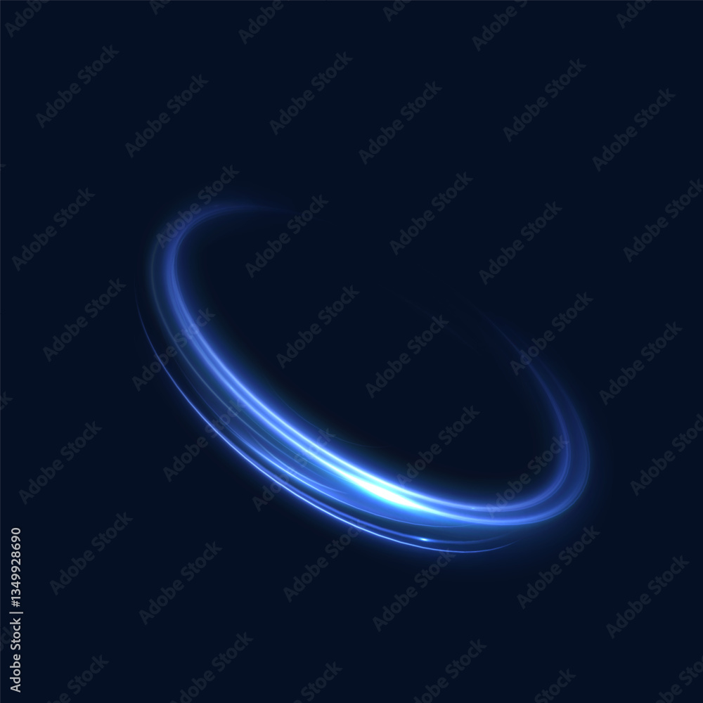 Bright blue magic circle light effect with many sparkling lines with glitter and shimmering bright light effects. Magic bright circle lines for web design and game interfaces. Vector Bright blue magic circle light effect with many sparkling lines with glitter and shimmering bright light effects. Magic bright circle lines for web design and game interfaces. Vector
