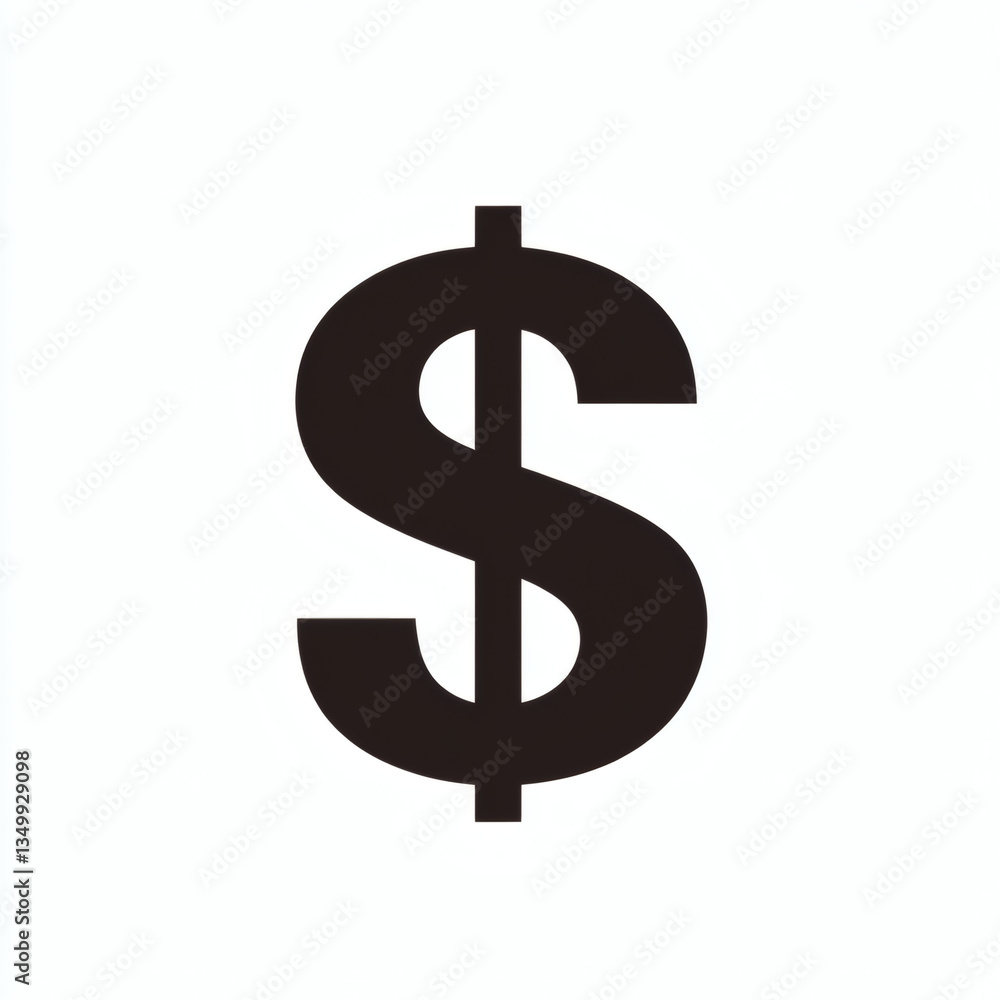 Dollar symbol illustration on a plain background Dollar symbol illustration on a plain background