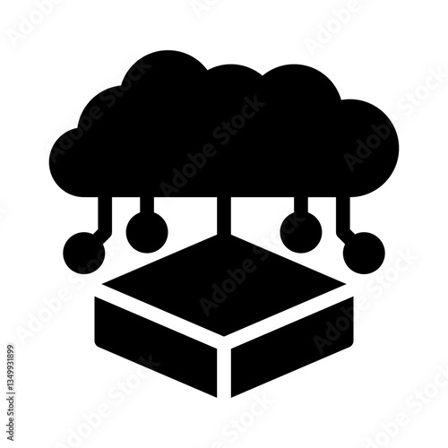 predictive model glyph icon