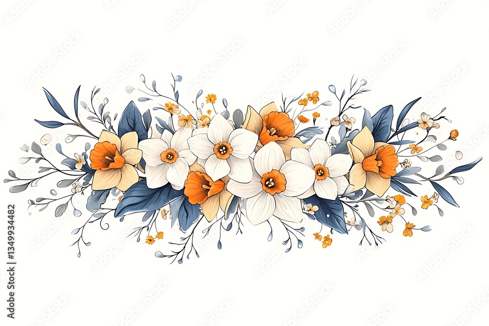 Daffodil Spring Floral Arrangement.
