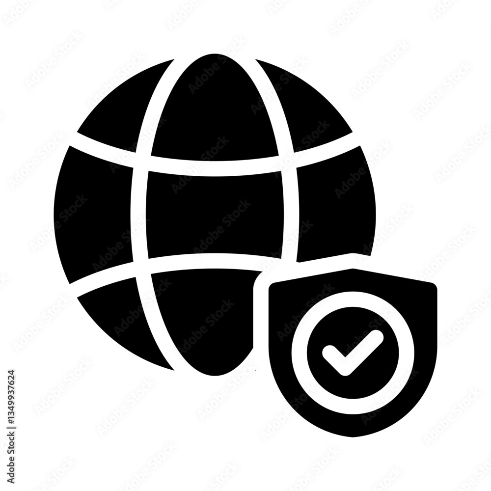 secure network glyph icon secure network glyph icon