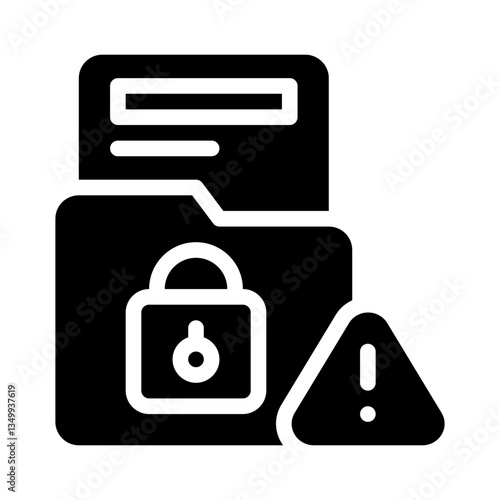 security breach glyph icon