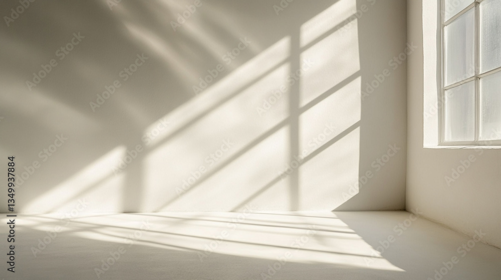 Fototapeta premium light and shadow with white color background 