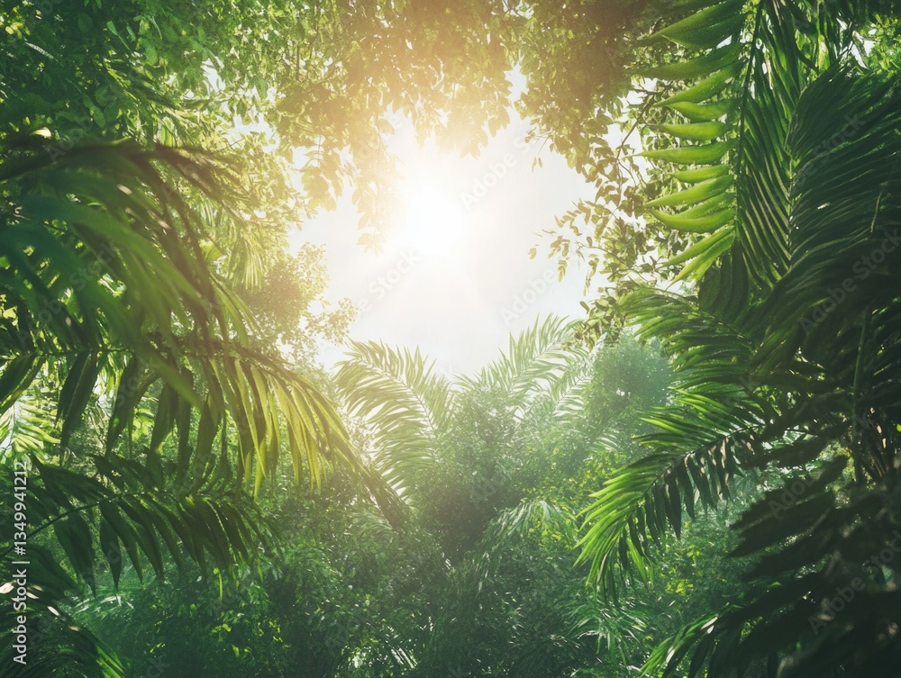 Obraz premium SunLight Filtering Through Jungle Foliage