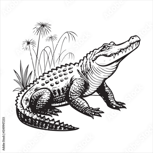 crocodile  Vector 