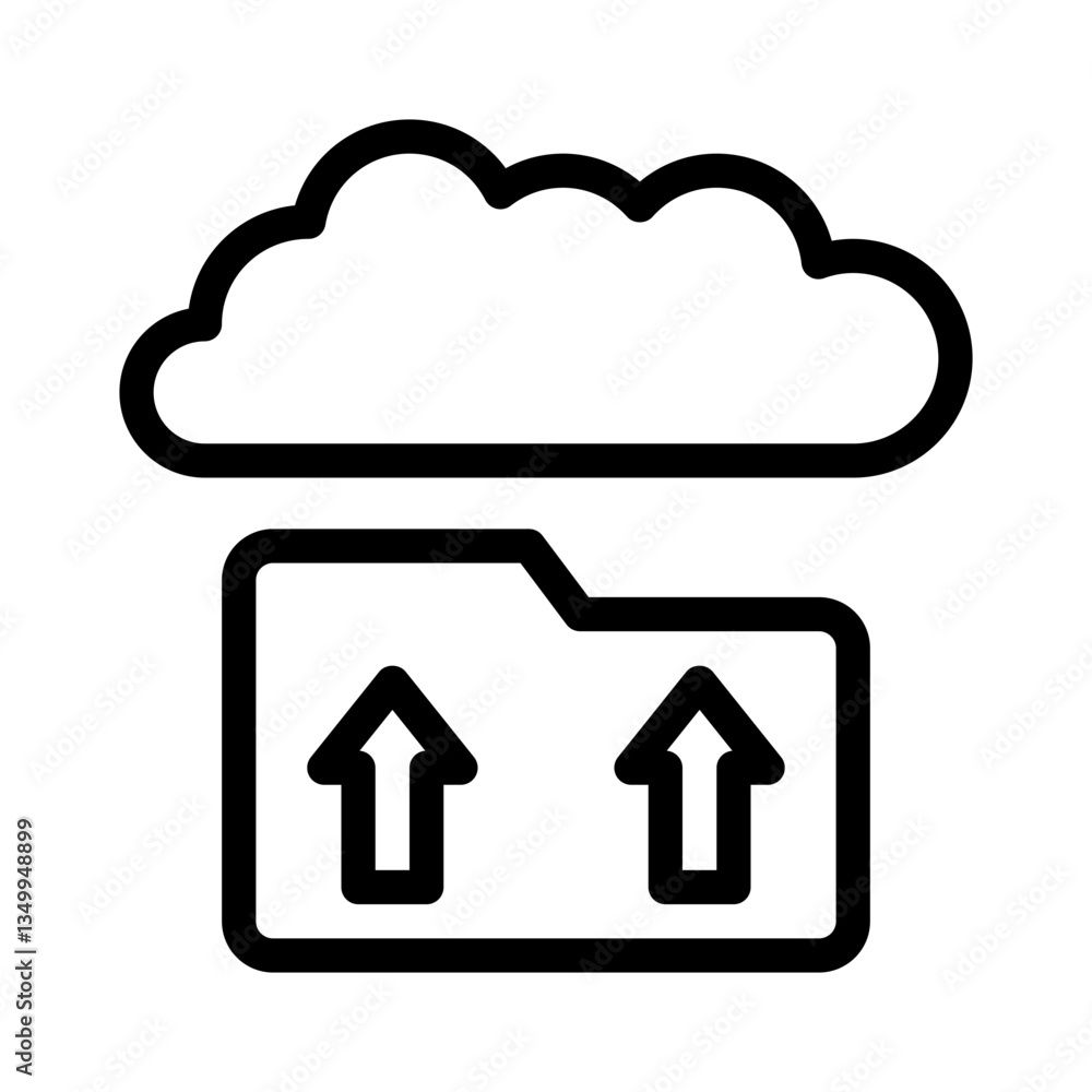 cloud backup line icon cloud backup line icon