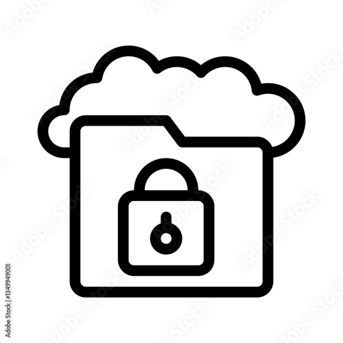cloud storage line icon