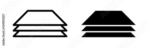 3 Layers icon vector graphics