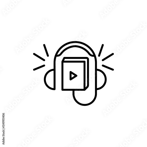 Audiobook icon vector graphics