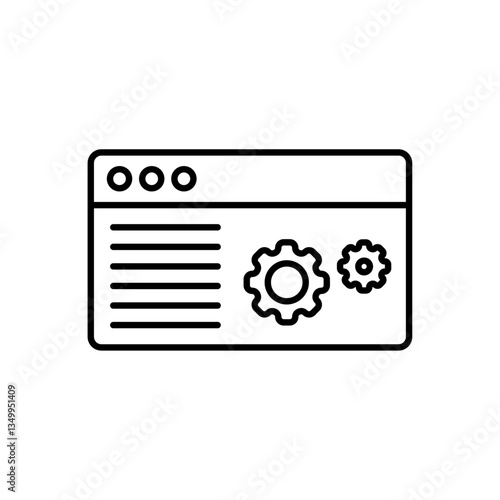 Back end icon vector graphics