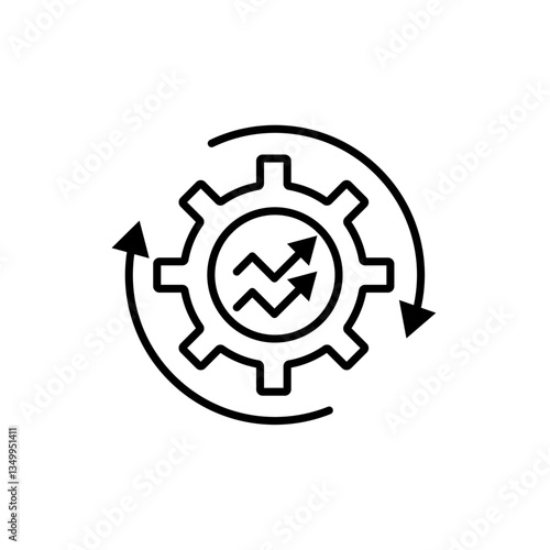 Automation and optimization icon vector graphics