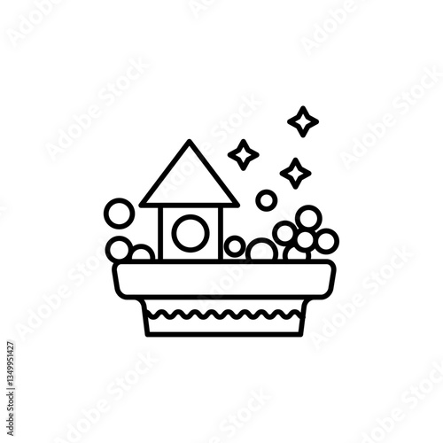 Ball pit icon vector graphics