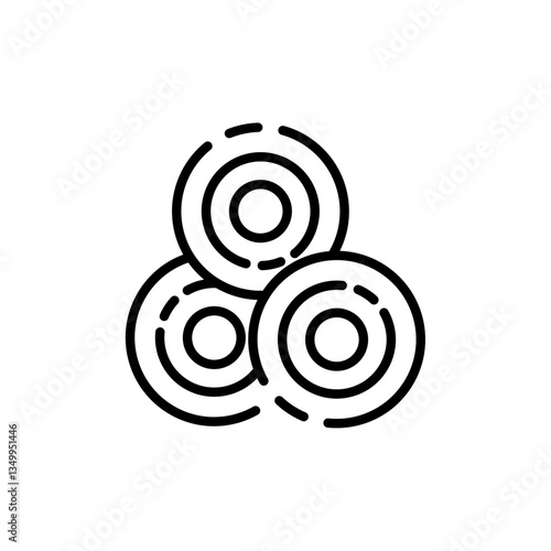 Bale icon vector graphics