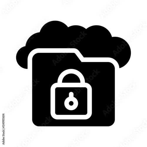 cloud storage glyph icon