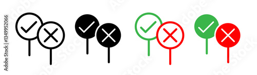 Check false or true icon vector graphics