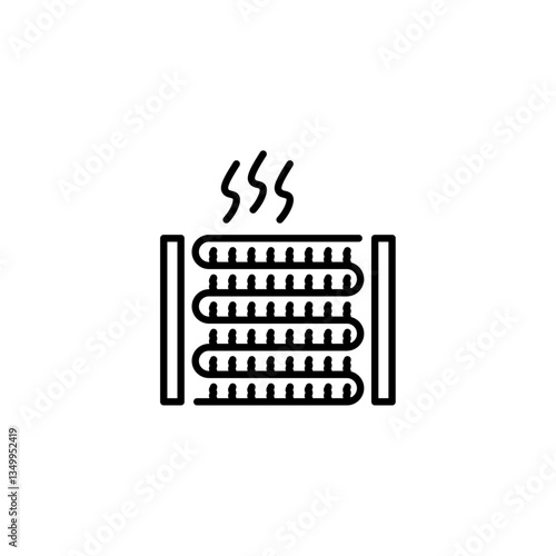 Condenser coil icon vector graphics