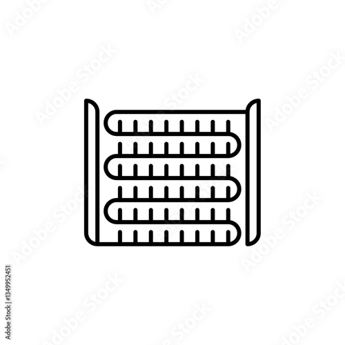 Condenser coil icon vector graphics