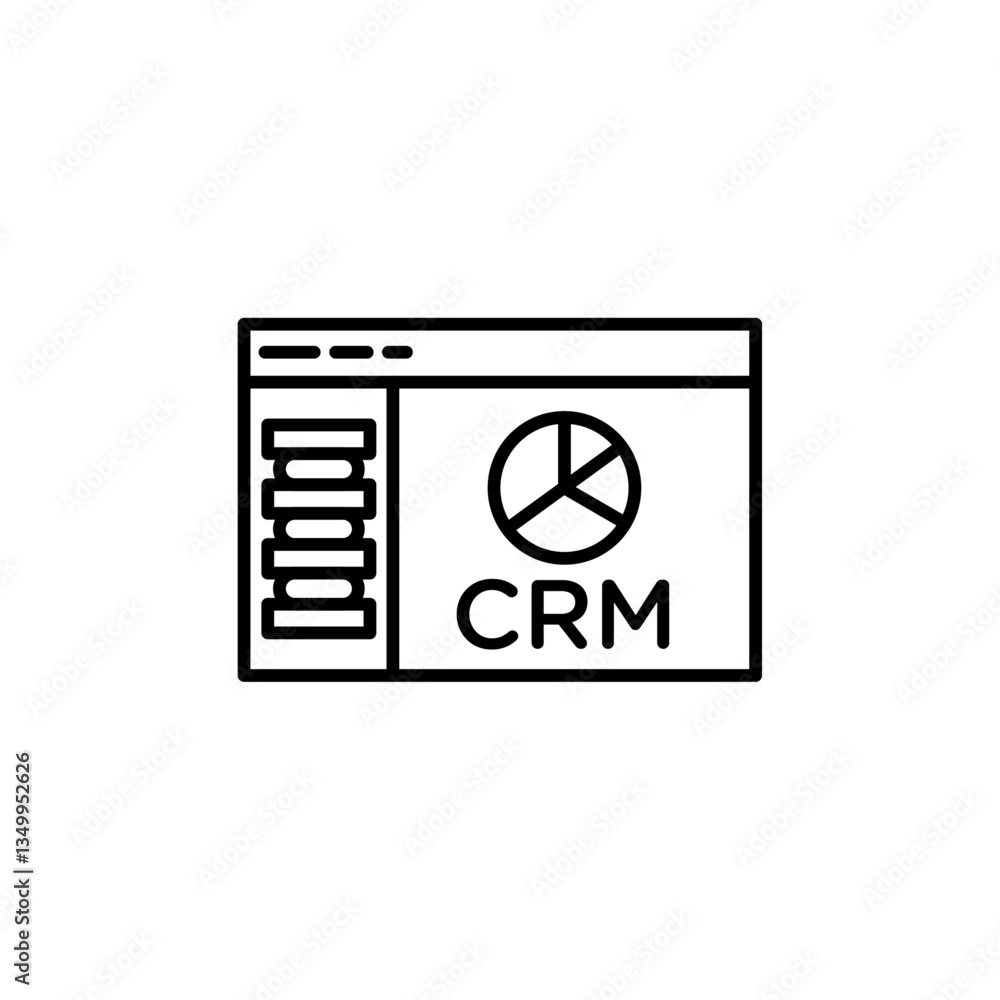 CRM icon vector graphics CRM icon vector graphics