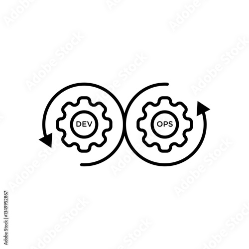 Dev ops icon vector graphics