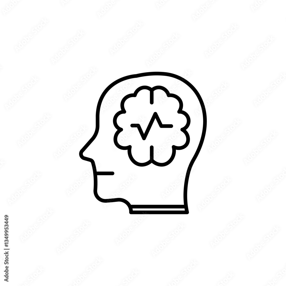 Epilepsy icon vector graphics Epilepsy icon vector graphics