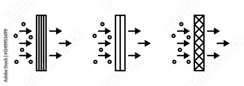 Filtration air icon vector graphics