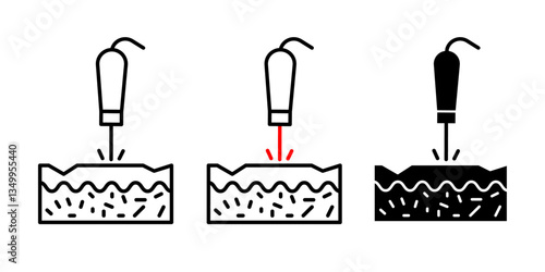 Laser dermatology icon vector graphics