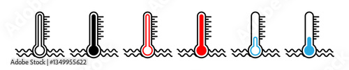 Liquid temperature icon vector graphics