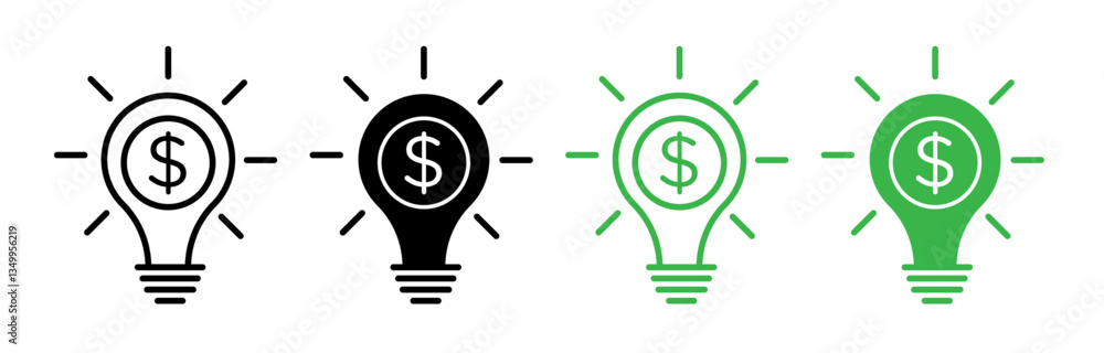 Money idea icon vector graphics Money idea icon vector graphics