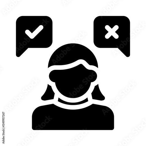 decision making glyph icon