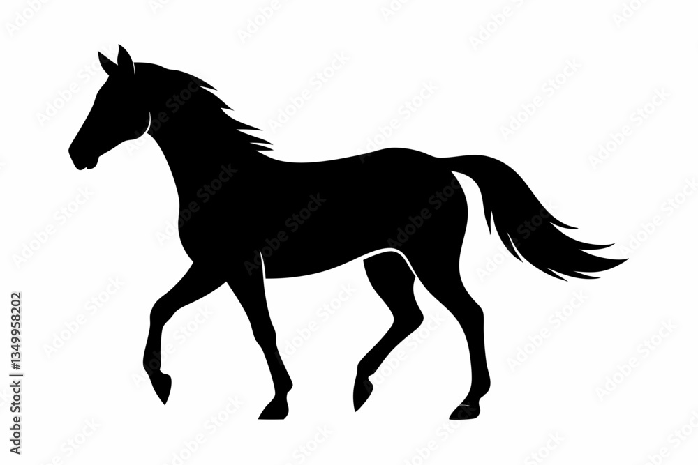 horse black silhouette vector horse black silhouette vector