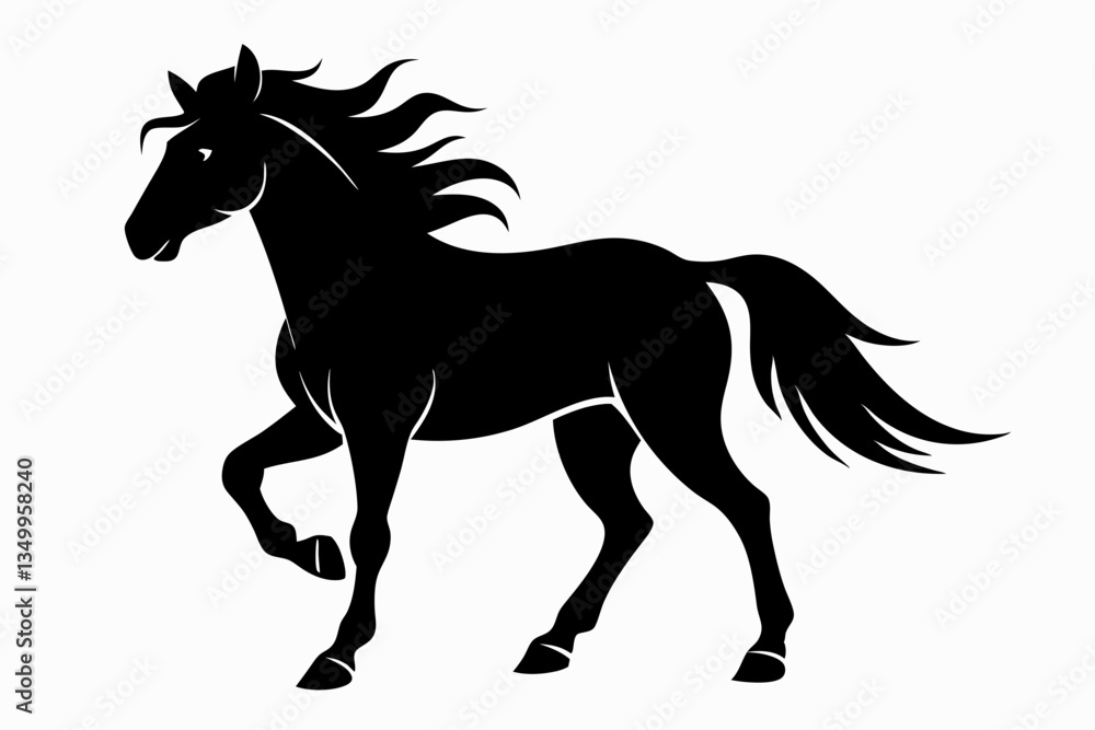 Obraz premium horse black silhouette vector