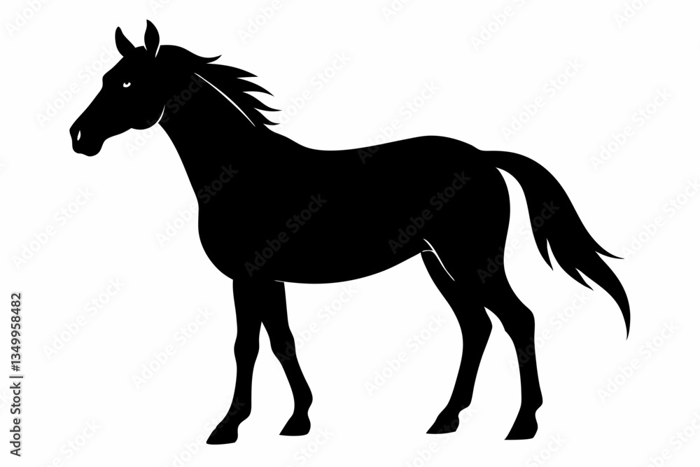 Obraz premium horse black silhouette vector