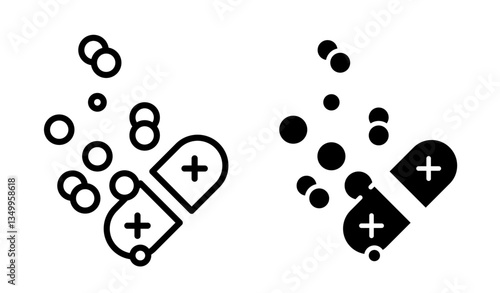 Soluble tablet icon vector graphics