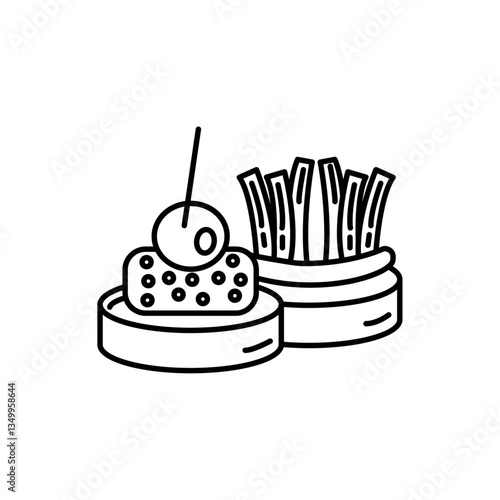 Spanish snack icon vector graphics